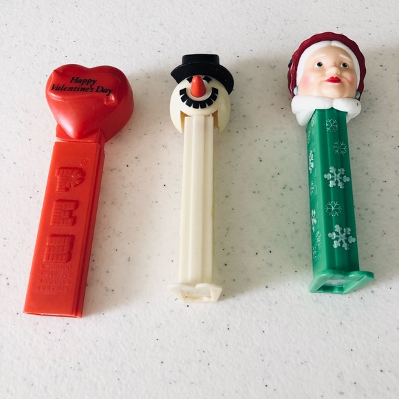 Pez Dispensers Mrs. Claus, Valentine and Snowman - Picture 2 of 6